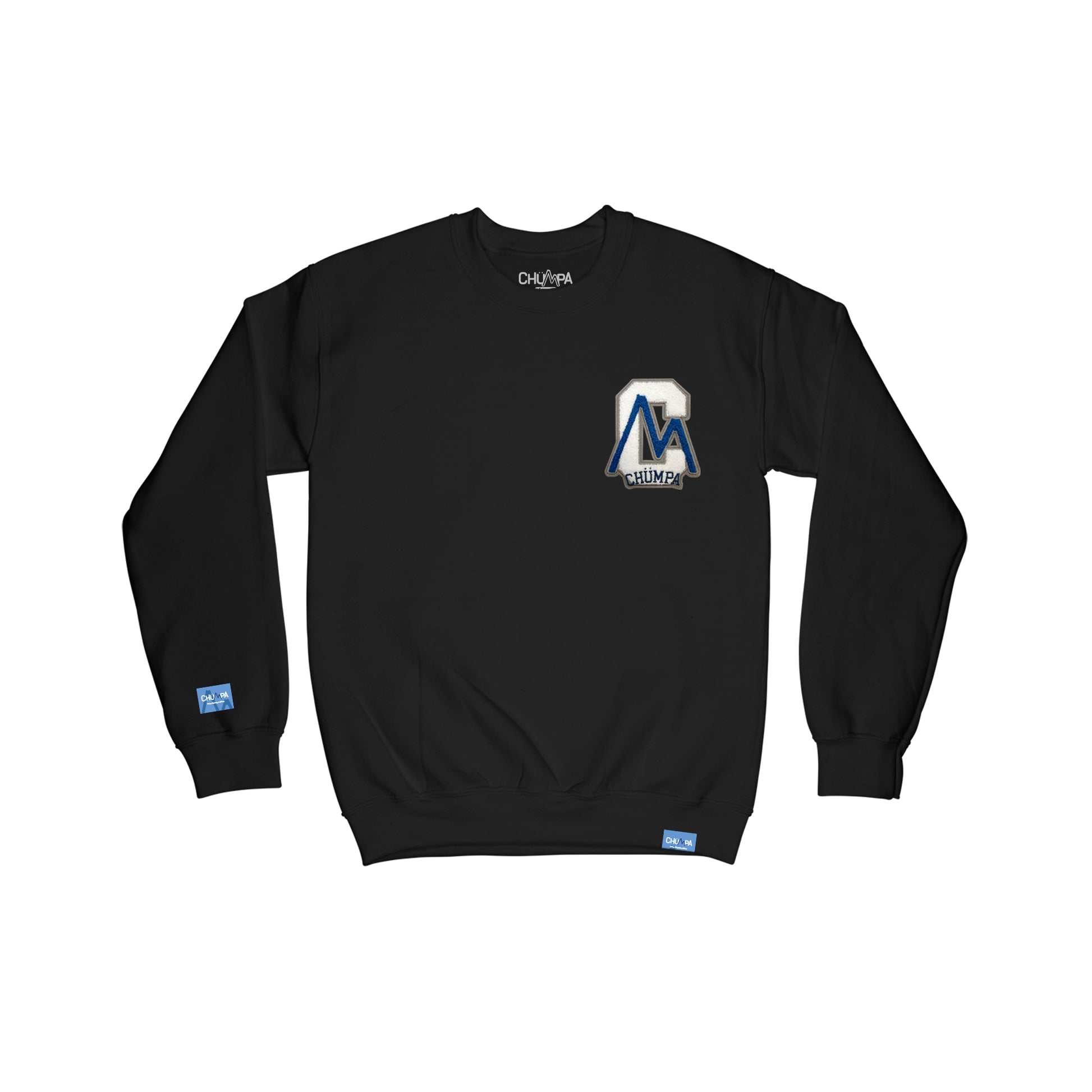 CHÜMPA Collegiate Chenille Logo "Black" Crewneck