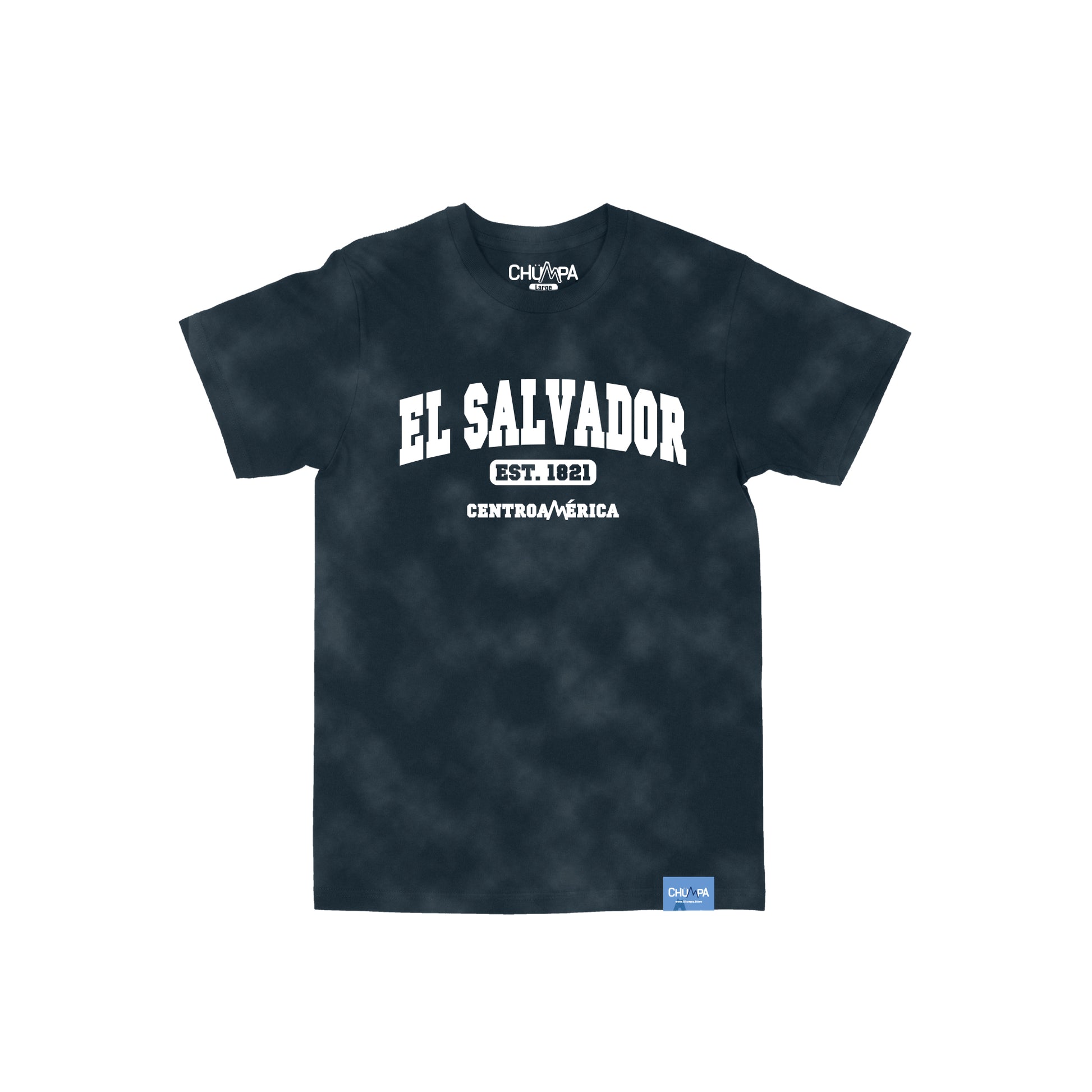El Salvador Silicone Logo "Mineral Washed Navy" Tee
